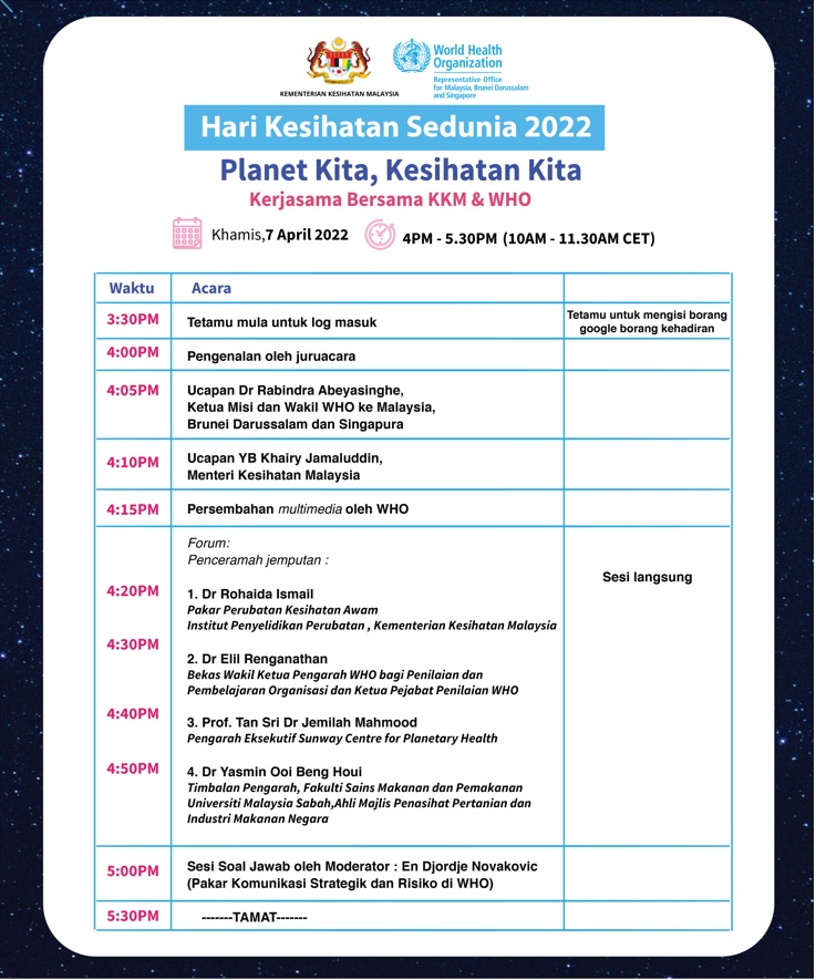 HARI KESIHATTAN SEDUNIA AGENDA
