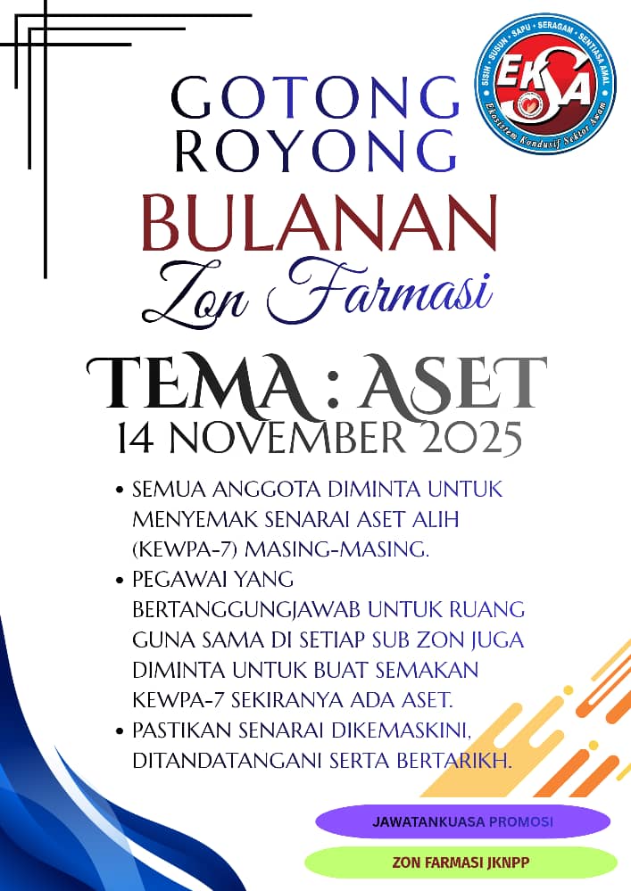 Poster Gotong Royong Bulanan Nov