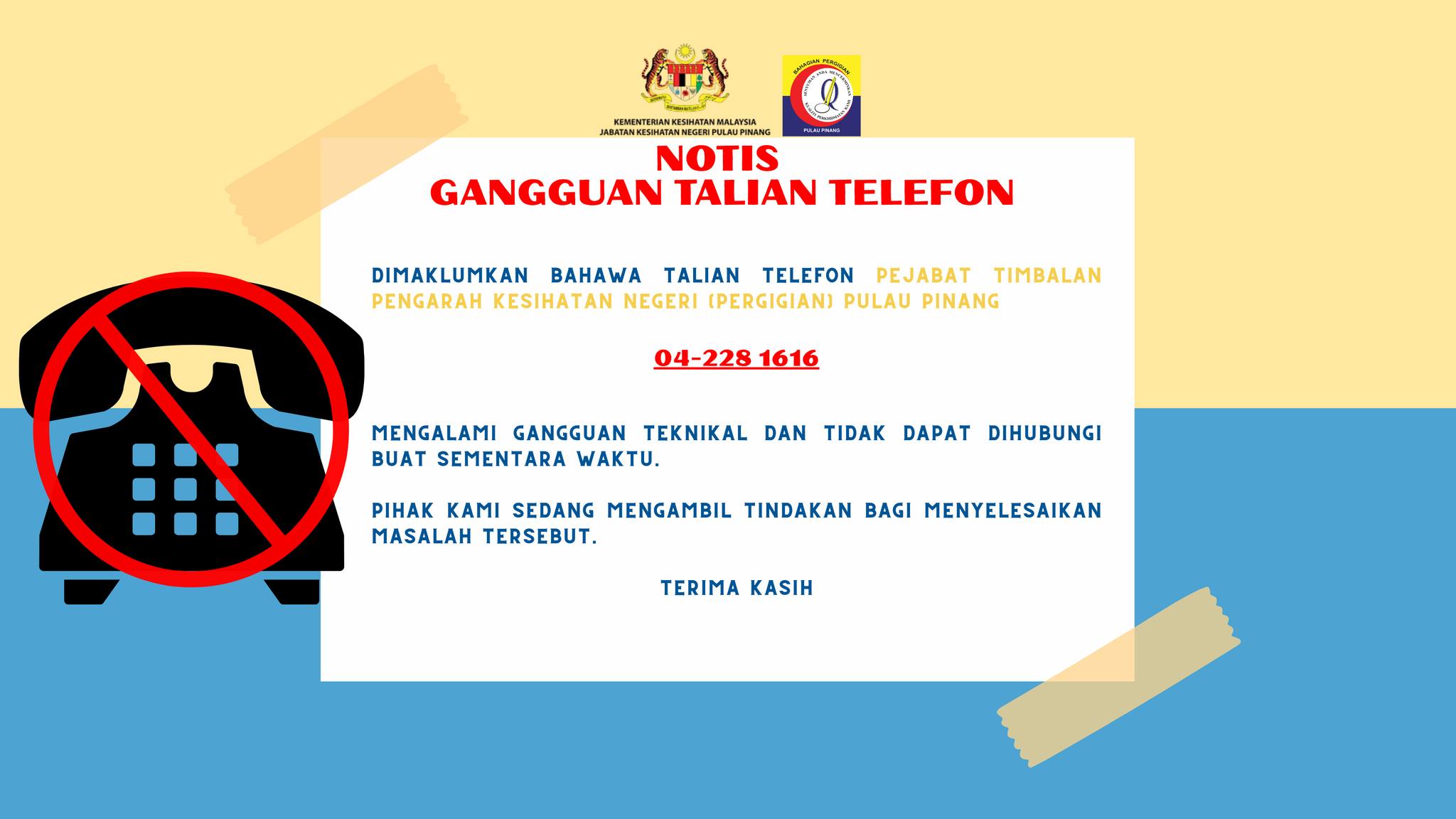 notis gangguan telefon feb 2026